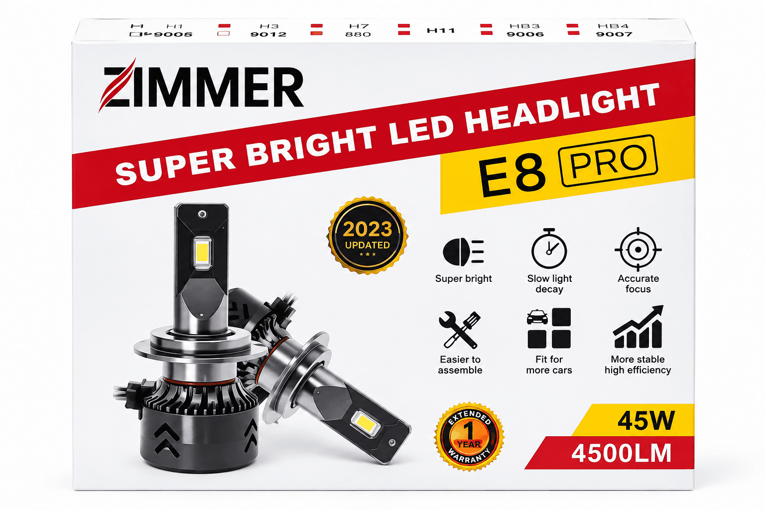 E 8 pro led 45W 6000 Kelwin